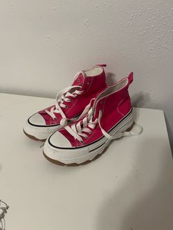 Hot Pink Converse platforms