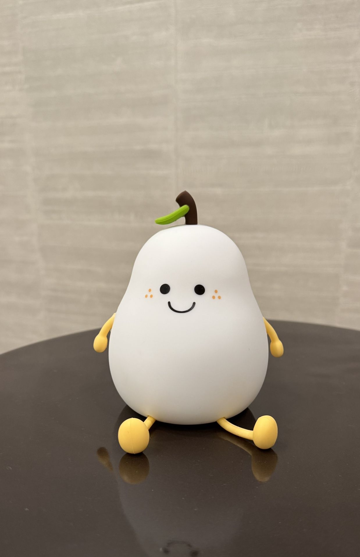 Cute Pear USB Rechargeable Nursery Lamp - Multicolor Night Light for Kids' Bedroom Gift