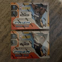 2019-20 Prizm Mega Box Lot Of 2 Zion And Morant Rookie Year