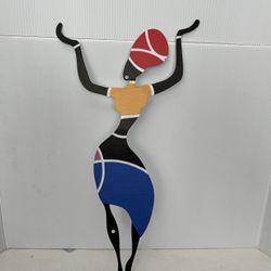 Metal Wall Decorate Figure Woman 