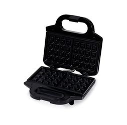 2-Slice Waffle Maker with Non-Stick Coating, Easy to Clean, 700W, Black