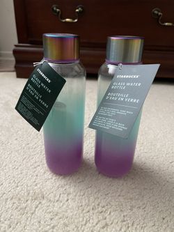 New Starbucks Glass Water Bottles