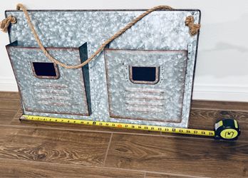 Metal wall organization mail files galvanized metal rope new