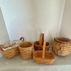 Longaberger Small Size Basket Collection Of 5