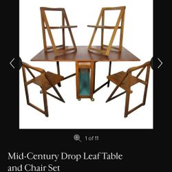 Antique Chair Table Combo