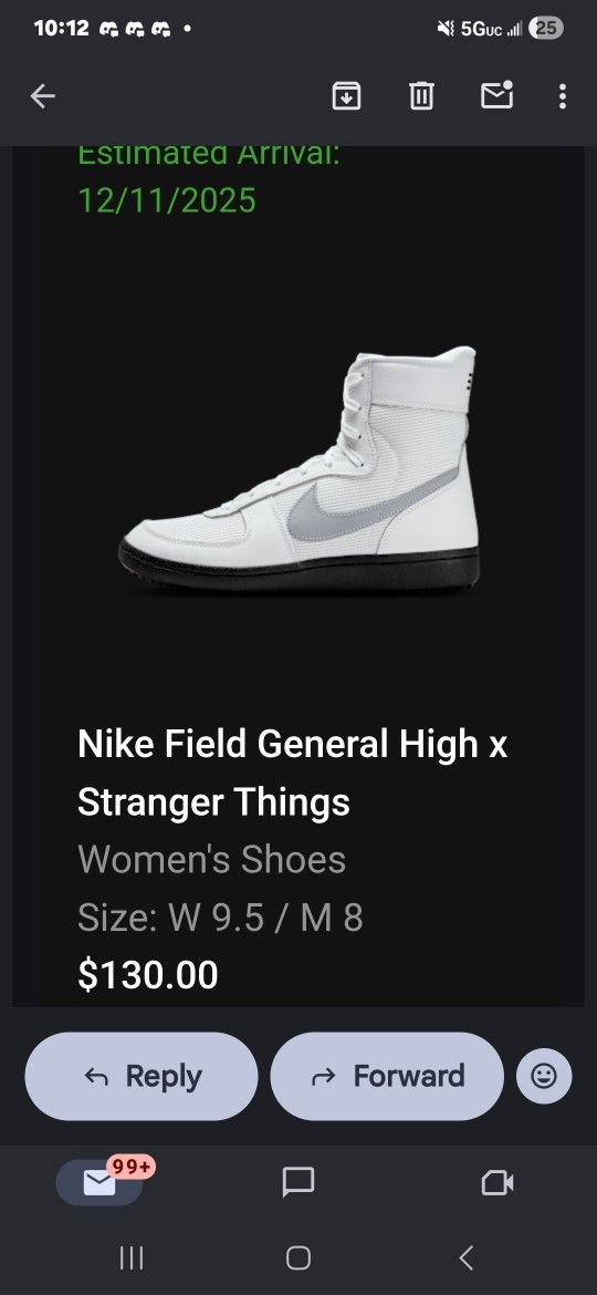 Nike Field General High X Stranger Things Size 9.5W
