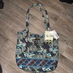 Ivy Hill quilted paisley plaid tote bag new with tags box 1