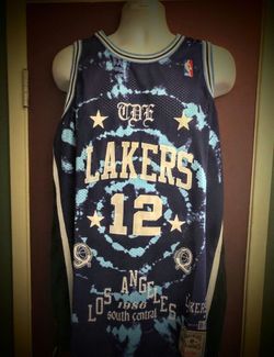 Los Angeles Lakers #12 TDE SchoolBoy Q, Kendrick Lamar Special Edition Tie Dye Basketball Jersey -S.M.L.