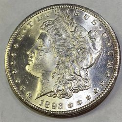 1893 CC Morgan Silver Dollar BU++