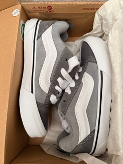 Vans Knu Skool Grey Suede Sneakers— NEW