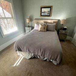 Queen Size Bed Frame And Mattress And Box Set Complete 