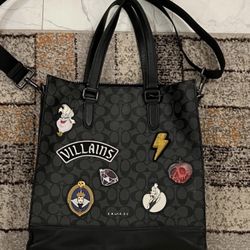 Coach x Disney villains black tote