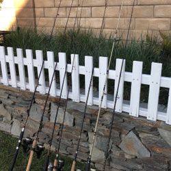 SEVEN (7) Fishing Rods with Reels