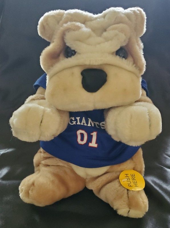 Vintage Ny Giants Plush Dog