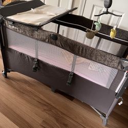 Baby Bassinet With Changing Table, Mattress And Stand