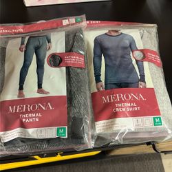 Men’s Medium Thermal Cruz Shirt And Thermal Pants