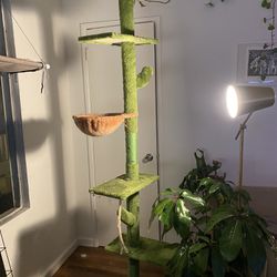 Cactus Floor To Ceiling Cat Tree And Scratching Post Combo