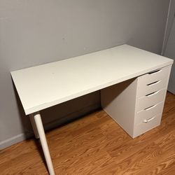 Ikea Table + Amex Drawers 