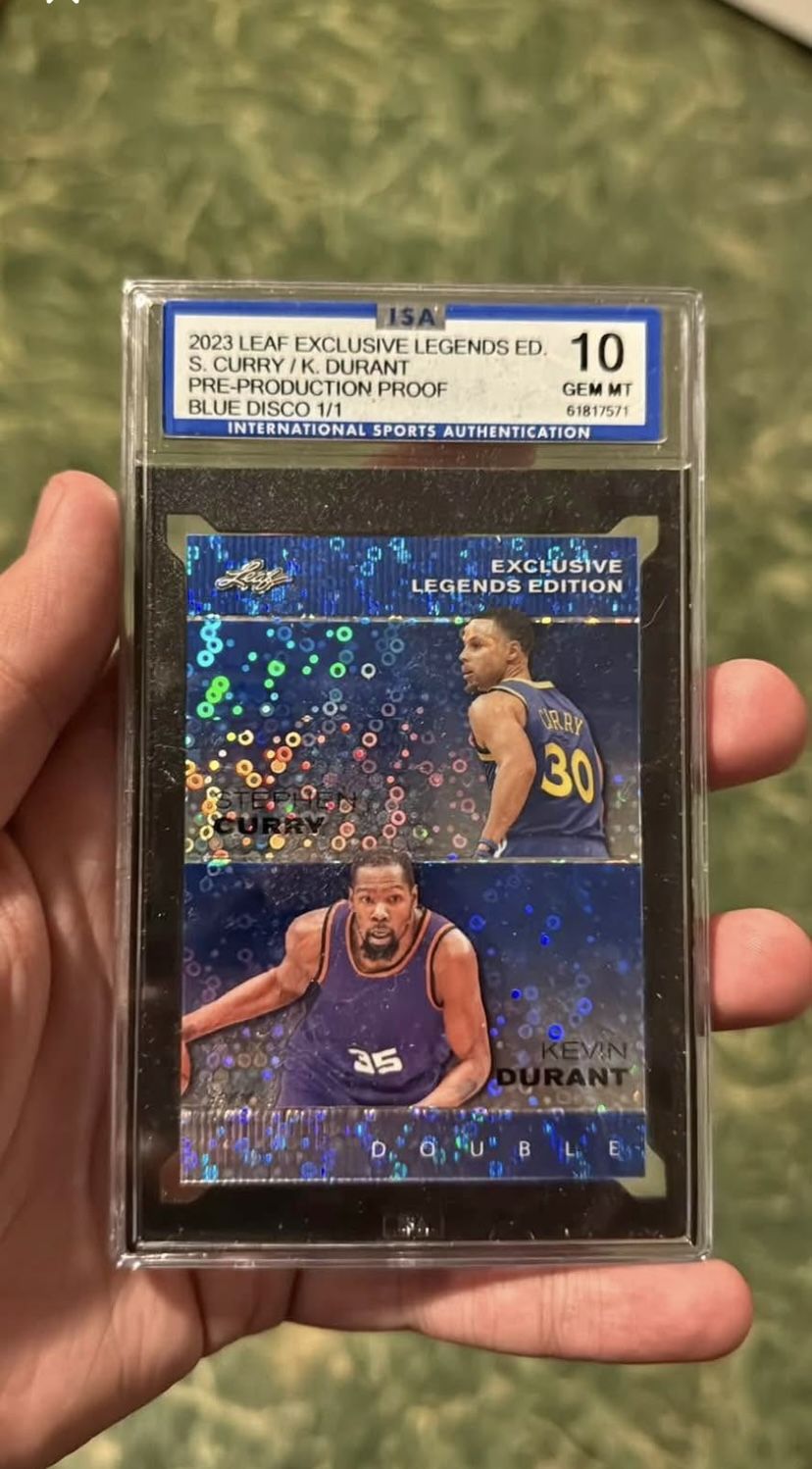 Stephen Curry Kevin Durant 1 One Of 1 Pre Production Blue Disco
