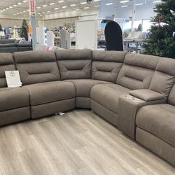 6pc Reclining Fabric Sectional