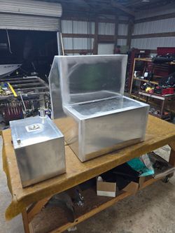 Aluminum helm and fuel tank combo