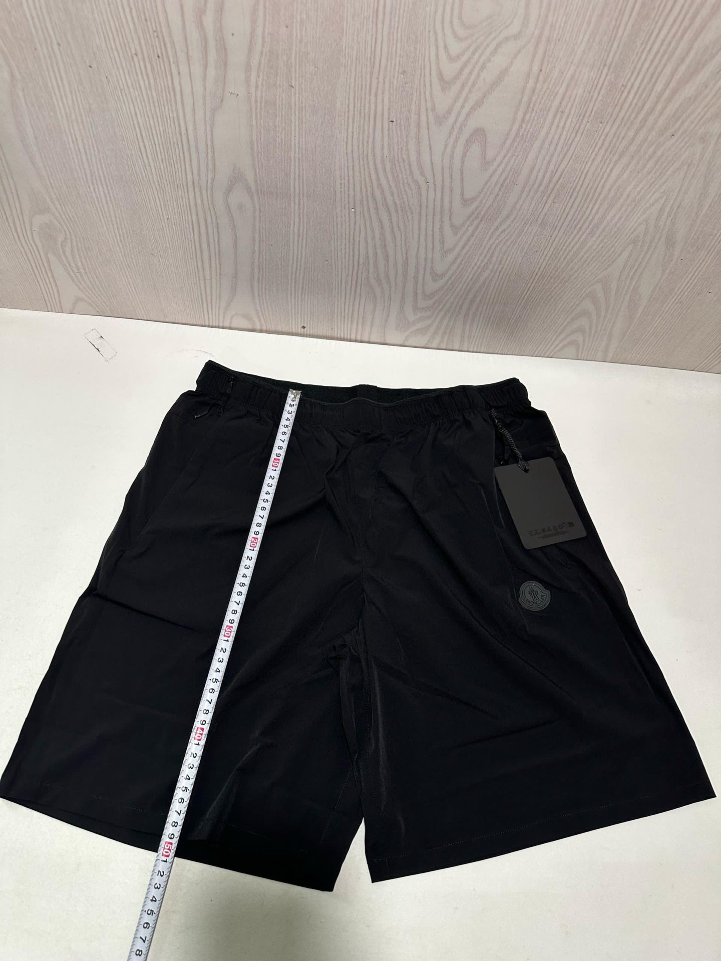 Moncler Black Logo Shorts - Size L - Designer Streetwear