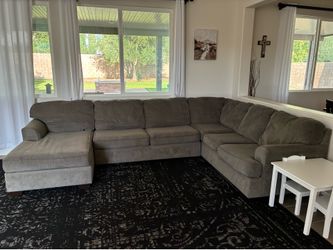 Gray sectional couch