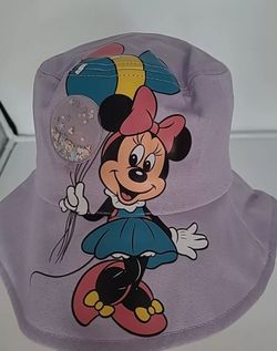 Disney Parks Minnie Mouse Purple Balloon Bucket Hat NWT