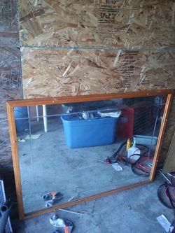 Custom mirror with beveled glass