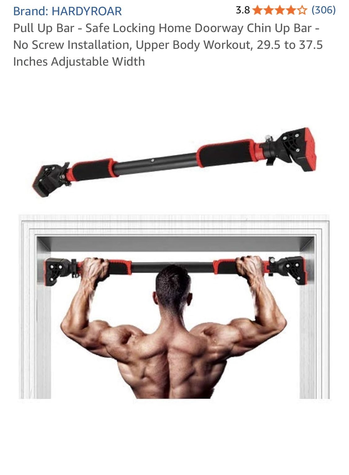 Adjustable Doorway Push Up Bar (no Screw)