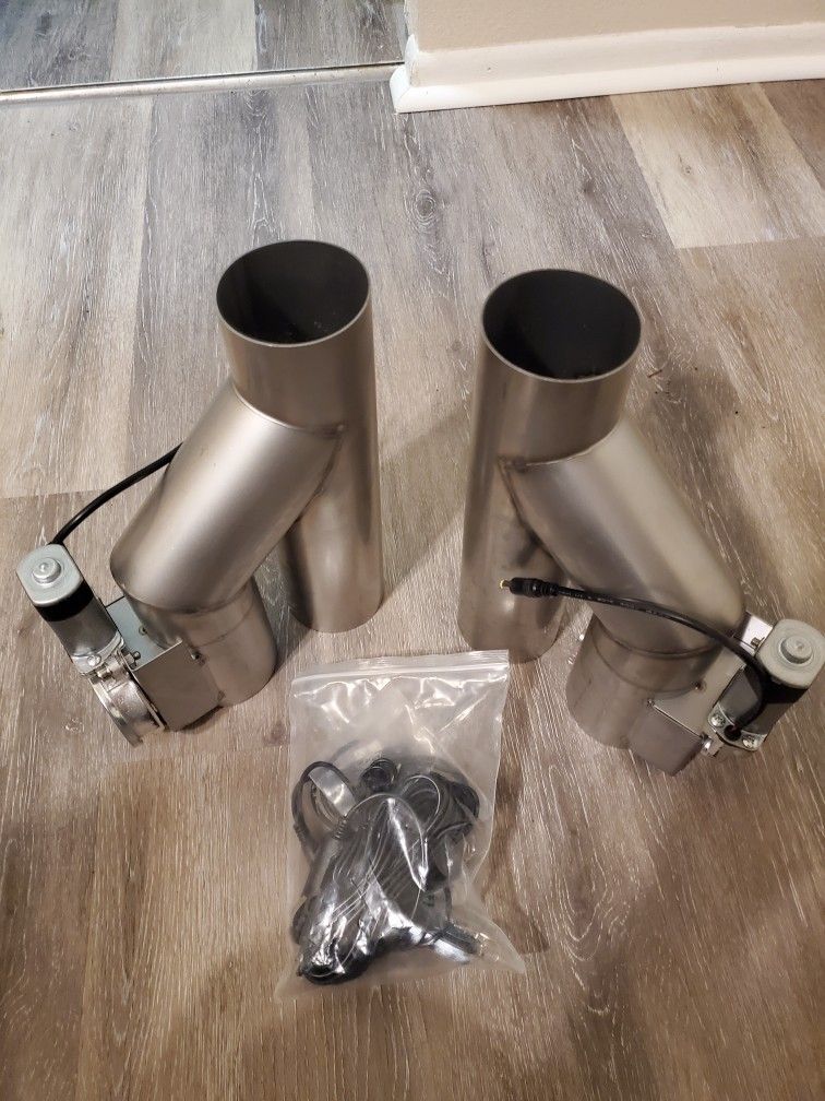 Dual exhaust cutouts w wireless remote kit-new