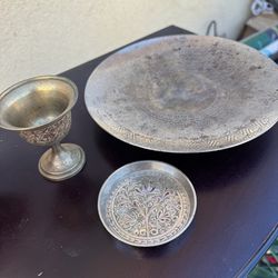 vintage handcrafted trays