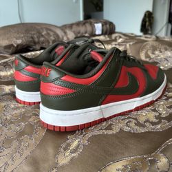 Nike Dunk Low Mystic Red Cargo Khaki - Size 8