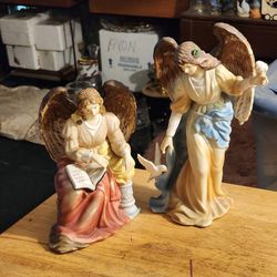 Grandeur Noel Vintage Fine Porcelain Angels Figurines Created And hand painted They are a wonderful accent for your home Pick up only.
