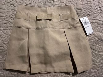 Girls Khaki Uniform Pleated Skort Size 5 Regular