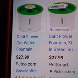NEW Catit Flower Cat Water Fountain 3 L and 2 Extra Replacment Filters