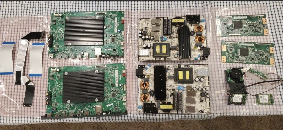 Tcl 55" Led Tv Parts. T-con Board, Power Board, And Main Board
