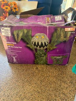 6ft rotten patch Halloween animated LED man eating plant