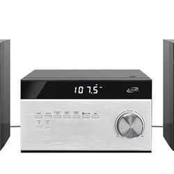 iLive Electronics Wireless Home Stereo System with CD Player and AM/FM Radio, Includes Remote Control (iHB227B), Black/Silver