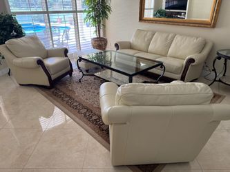 4 Piece Leather Living Room Set