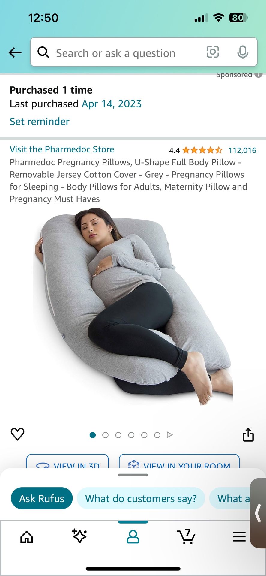 Pregnancy Pillow- Like New Used Once Or Twice 