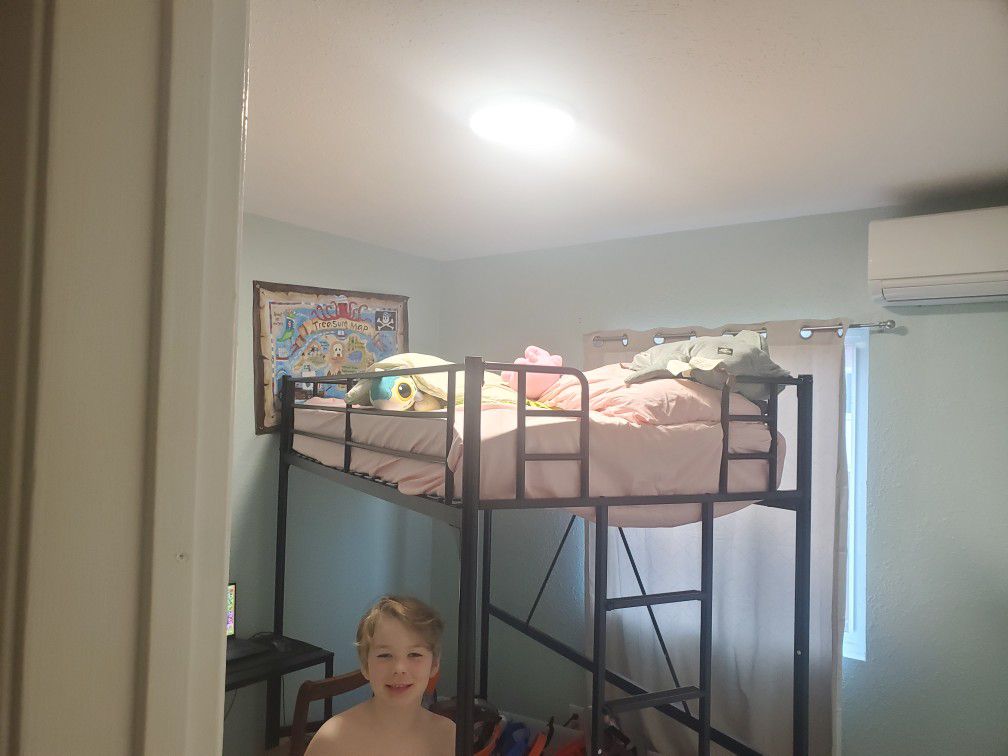 Twin Sized High Loft Frame and Bed