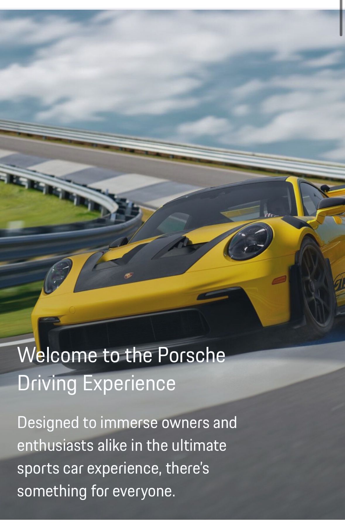 Porsche Driving Experience Gift Certificate $550