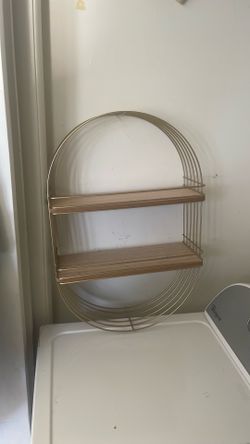 Round gold shelf boho