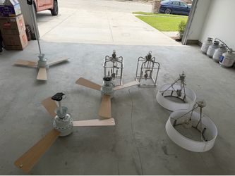 Fans and light fixtures.