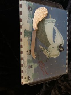 Angel cheese plate & angel knife