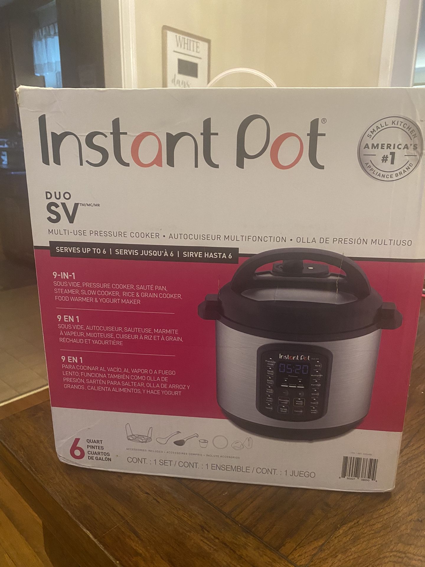 Instant Pot Duo SV Pressure Cooker - 6 Quart