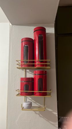 Red kitchen supplies