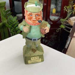 Vintage 1972 Large Mr. Lucky Leprechaun Decanter by Hoffman Whiskey Large 12 "