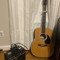 Esteban Acoustic/electric Guitar With Amp And Cord